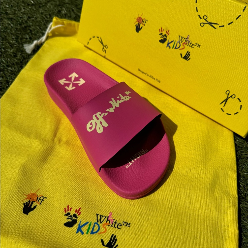 OFF White Kids Slides